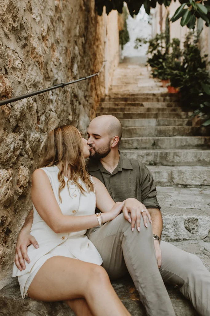 guy kissing his girlfriend
