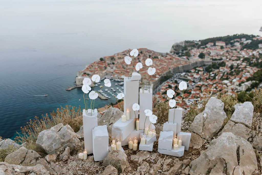 proposal setup above dubrovnik